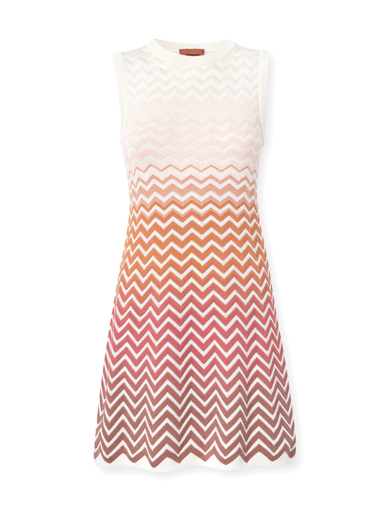 Sleeveless Chevron Dégradé Mini Dress