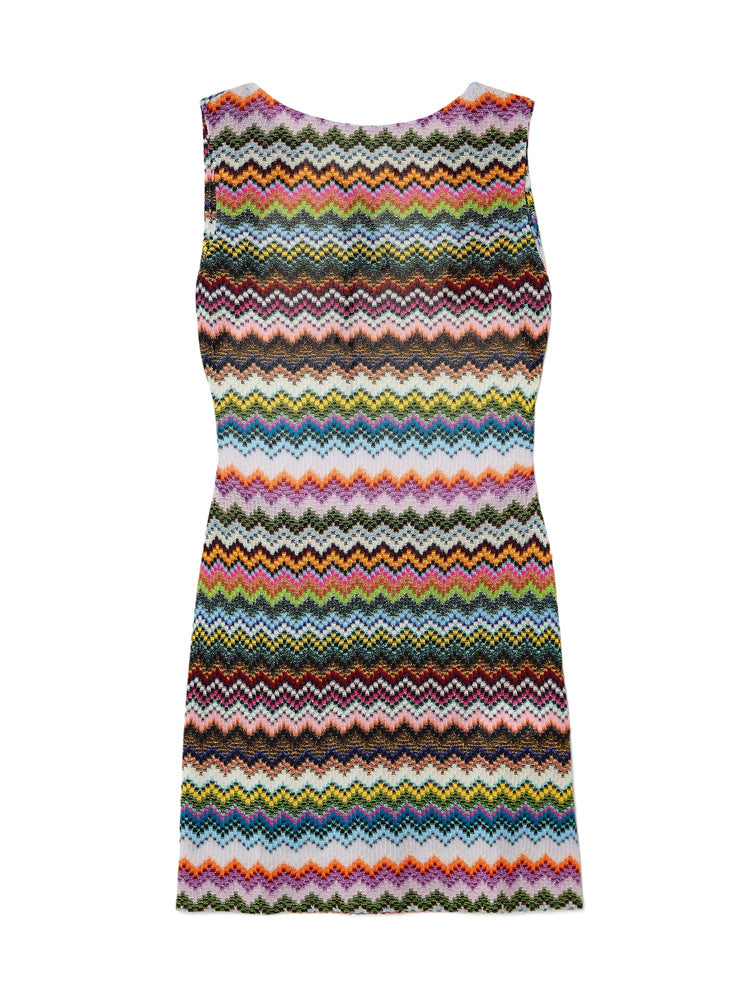 Missoni | Open-Back Zig Zag Lam Mini Dress  Kirna Zabte