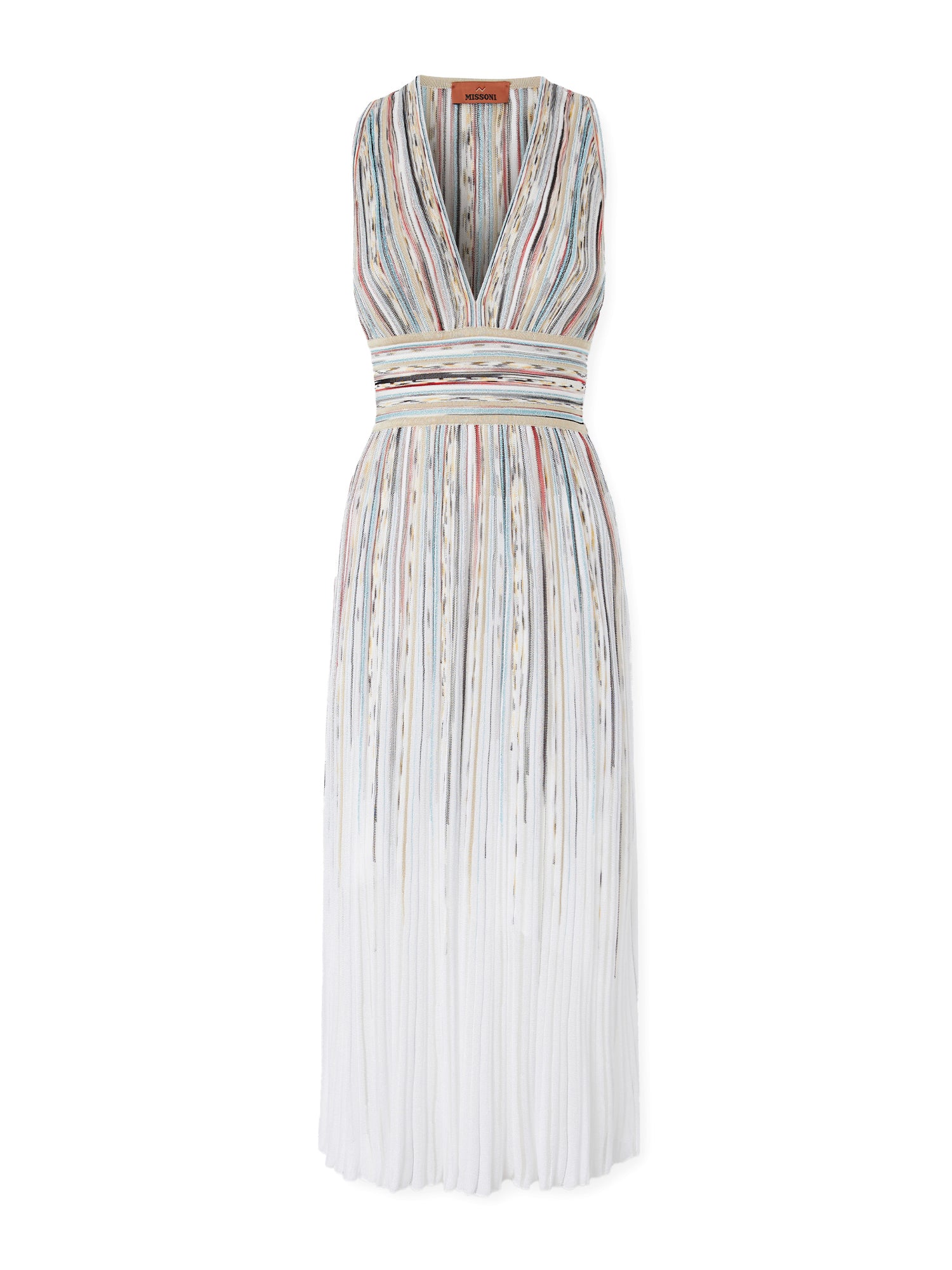 Sleeveless V-Neck Midi Dress
