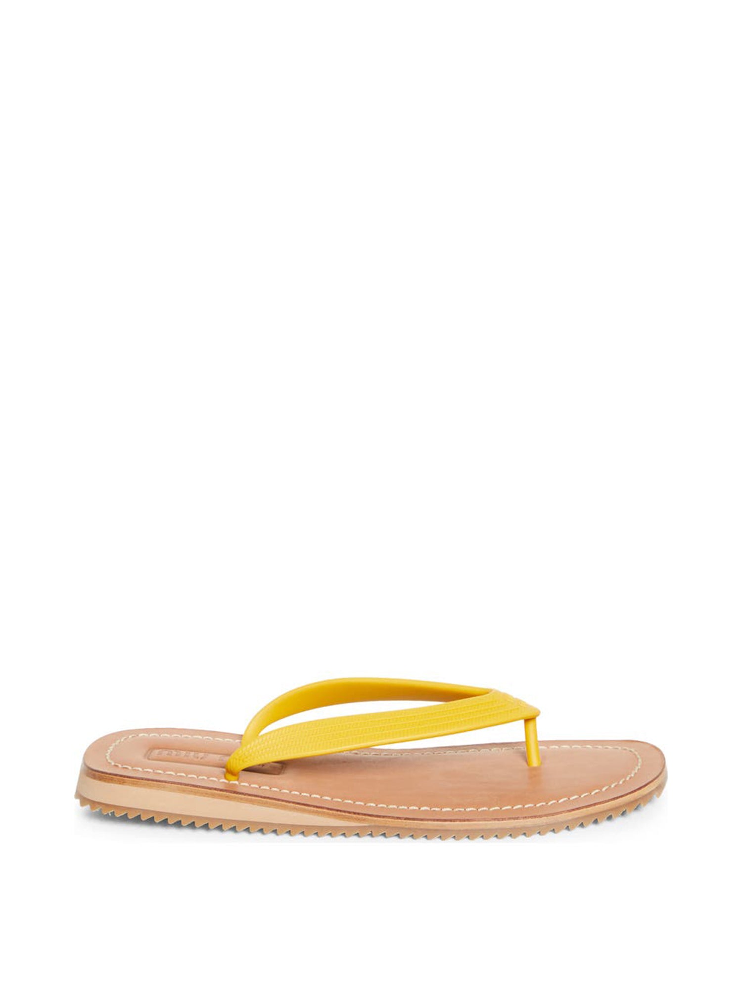 Rubber and Leather Flip Flops