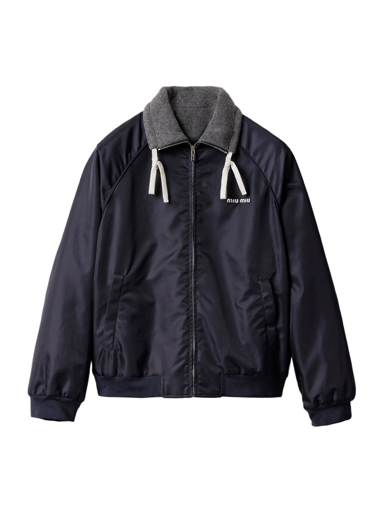 Miu Miu | Technical Gazar And Fleece Bomber Jacket – Kirna Zabête