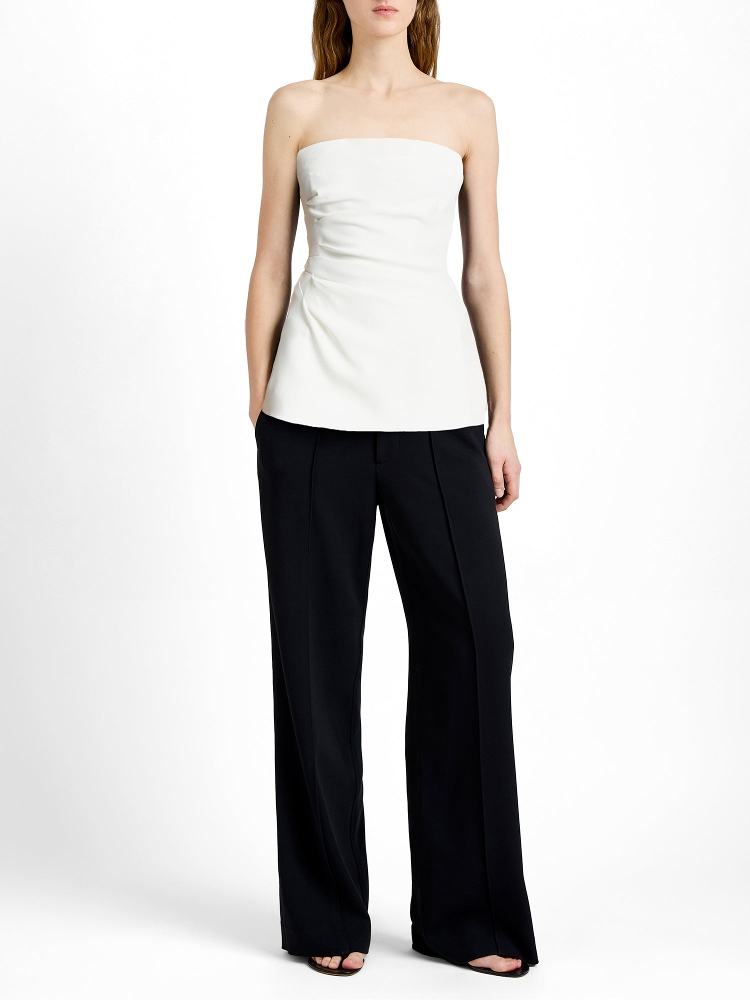 Damea Matte Double Crepe Strapless Top