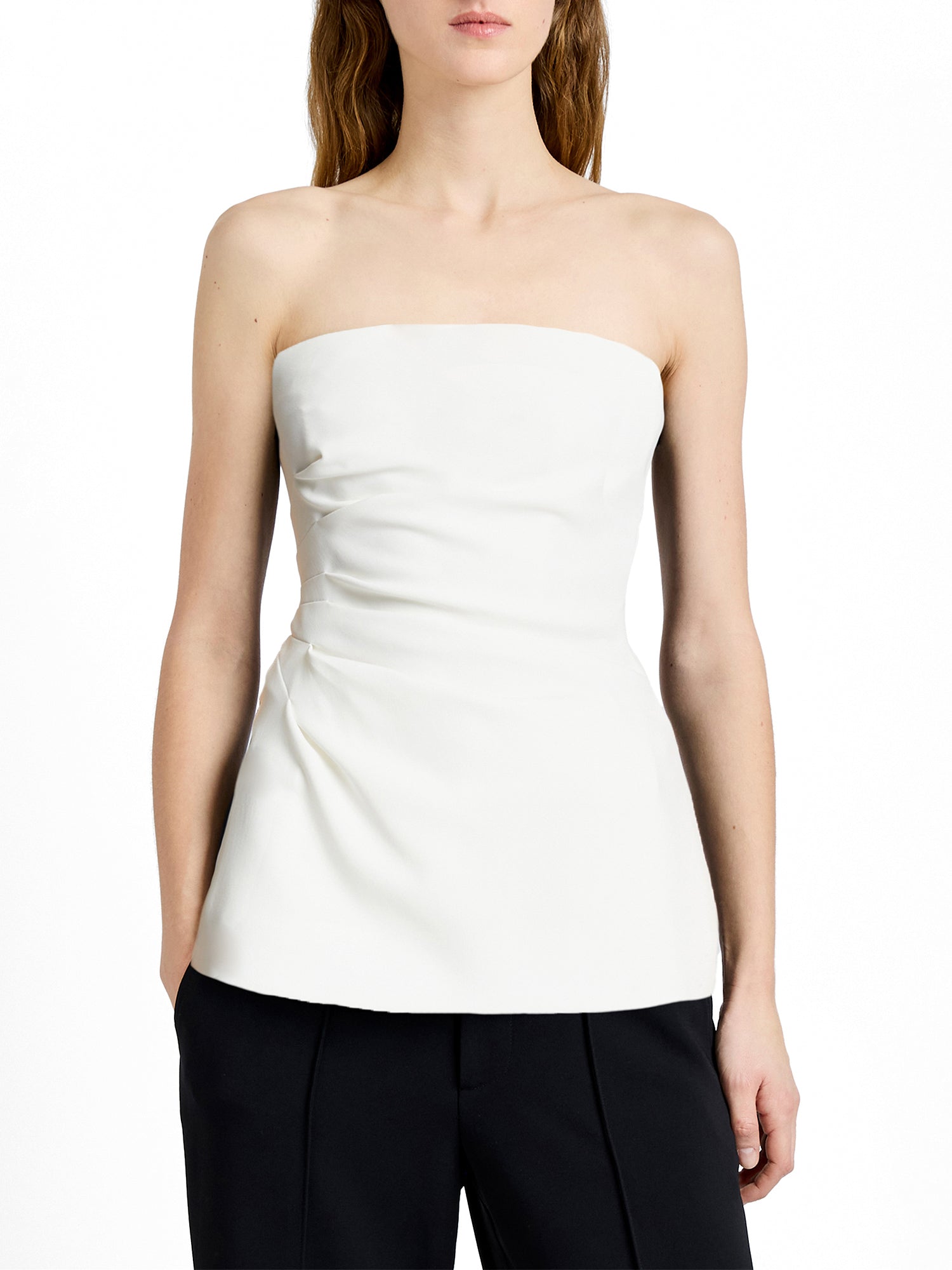 Damea Matte Double Crepe Strapless Top