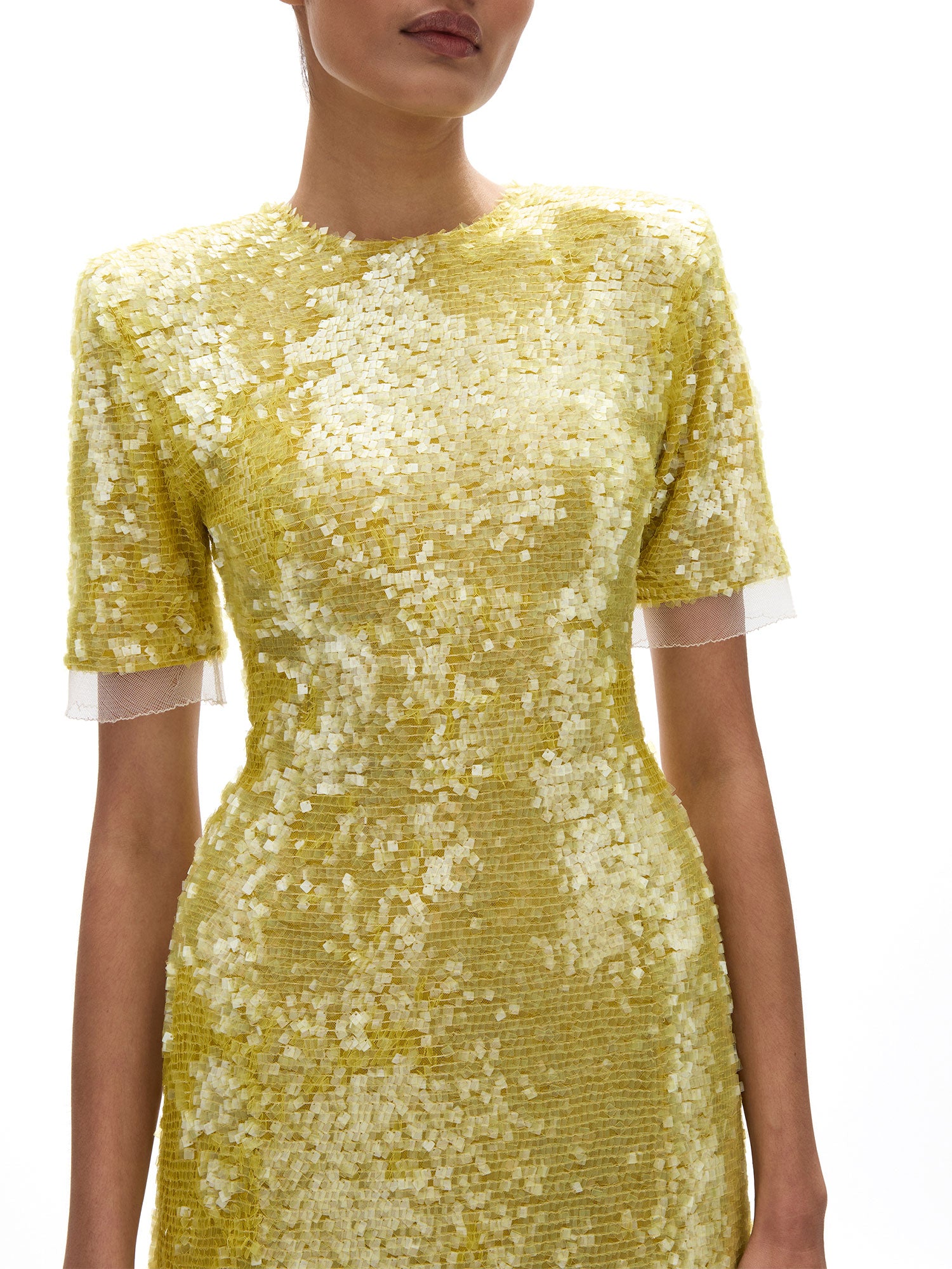 kaia glitter dress Rachel Gilbert Kaia Sequin Mini Dress | Yellow