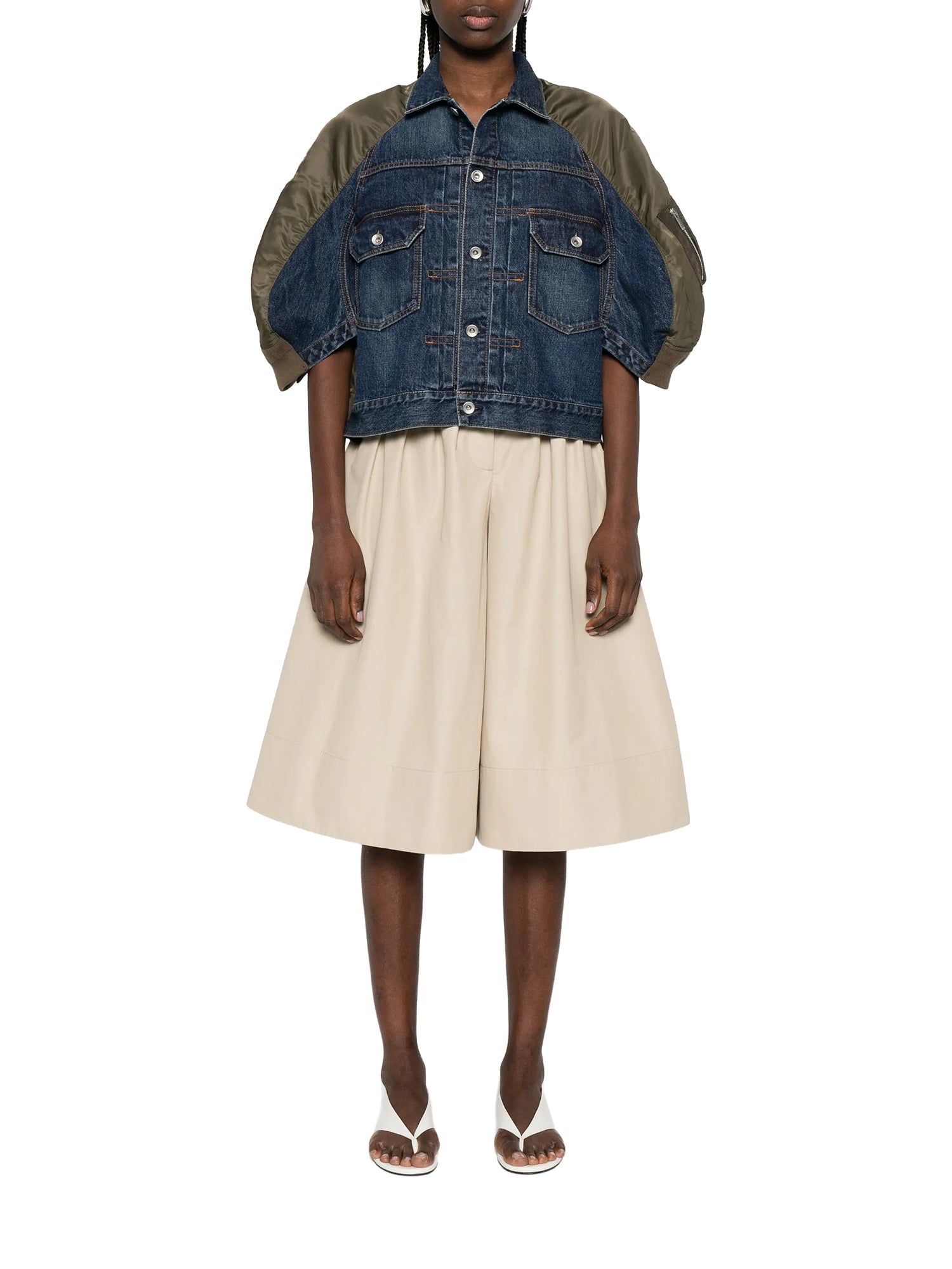 Denim x Nylon Twill Jacket