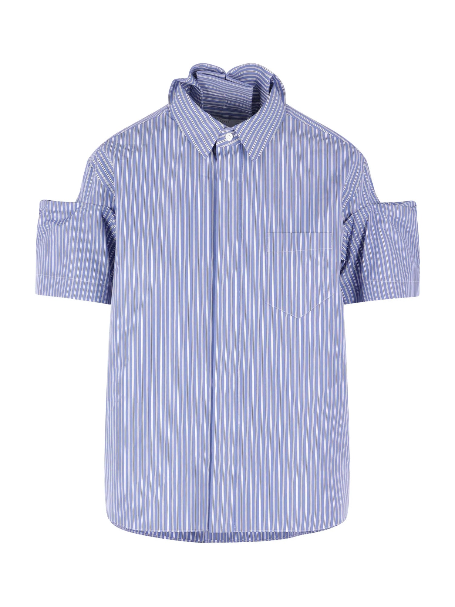 Puff-Sleeve Poplin Shirt