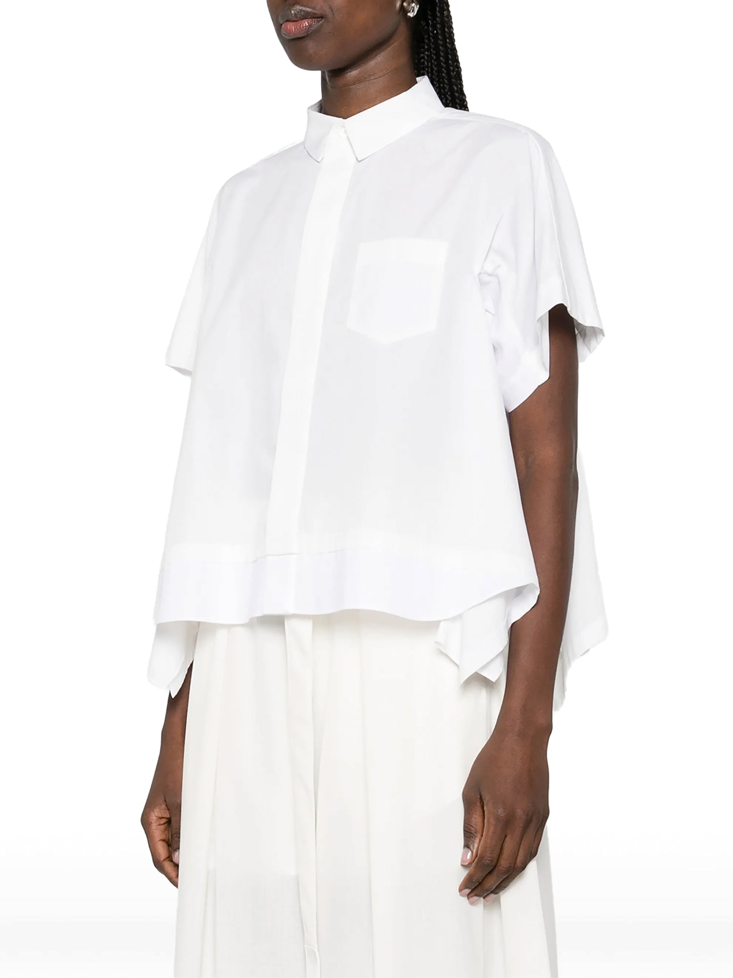 Short-Sleeve Layered Poplin Shirt