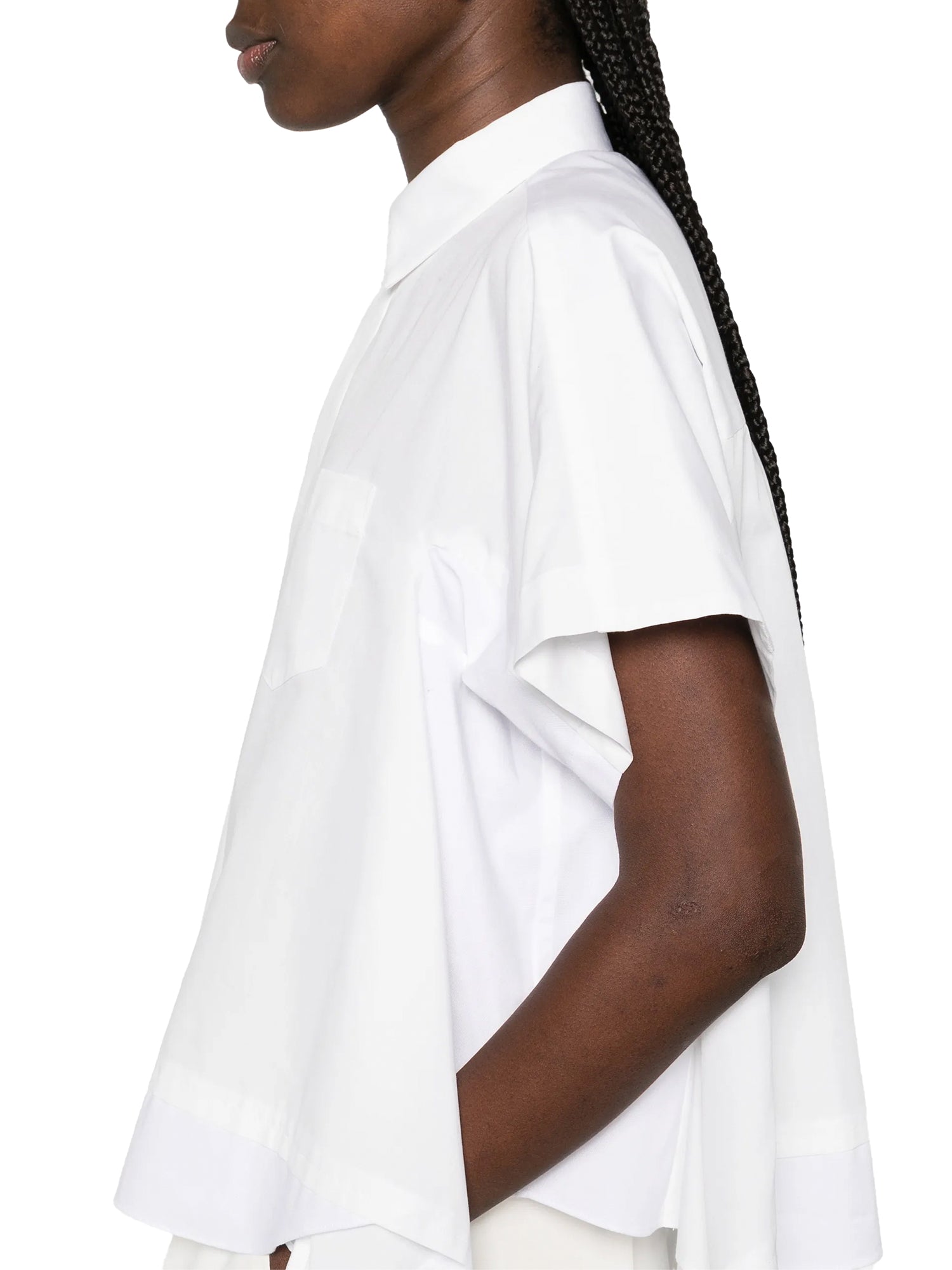 Short-Sleeve Layered Poplin Shirt