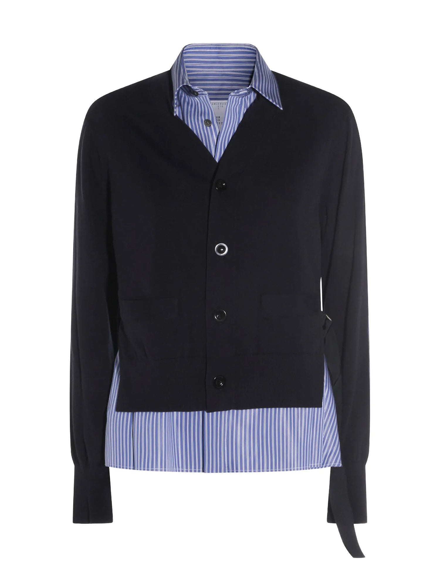 Poplin x Cotton Knit Cardigan