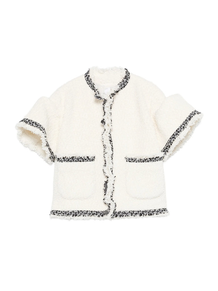 sacai | Short-Sleeve Tweed Bouclé Jacket – Kirna Zabête