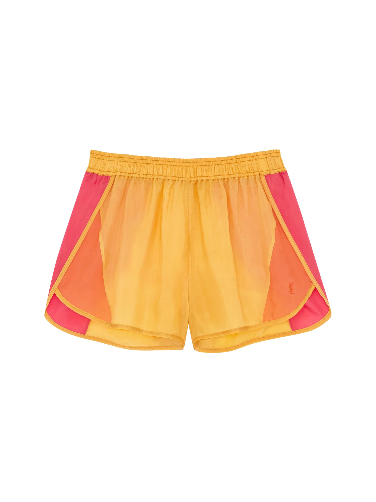 Colorblock Cupro Shorts