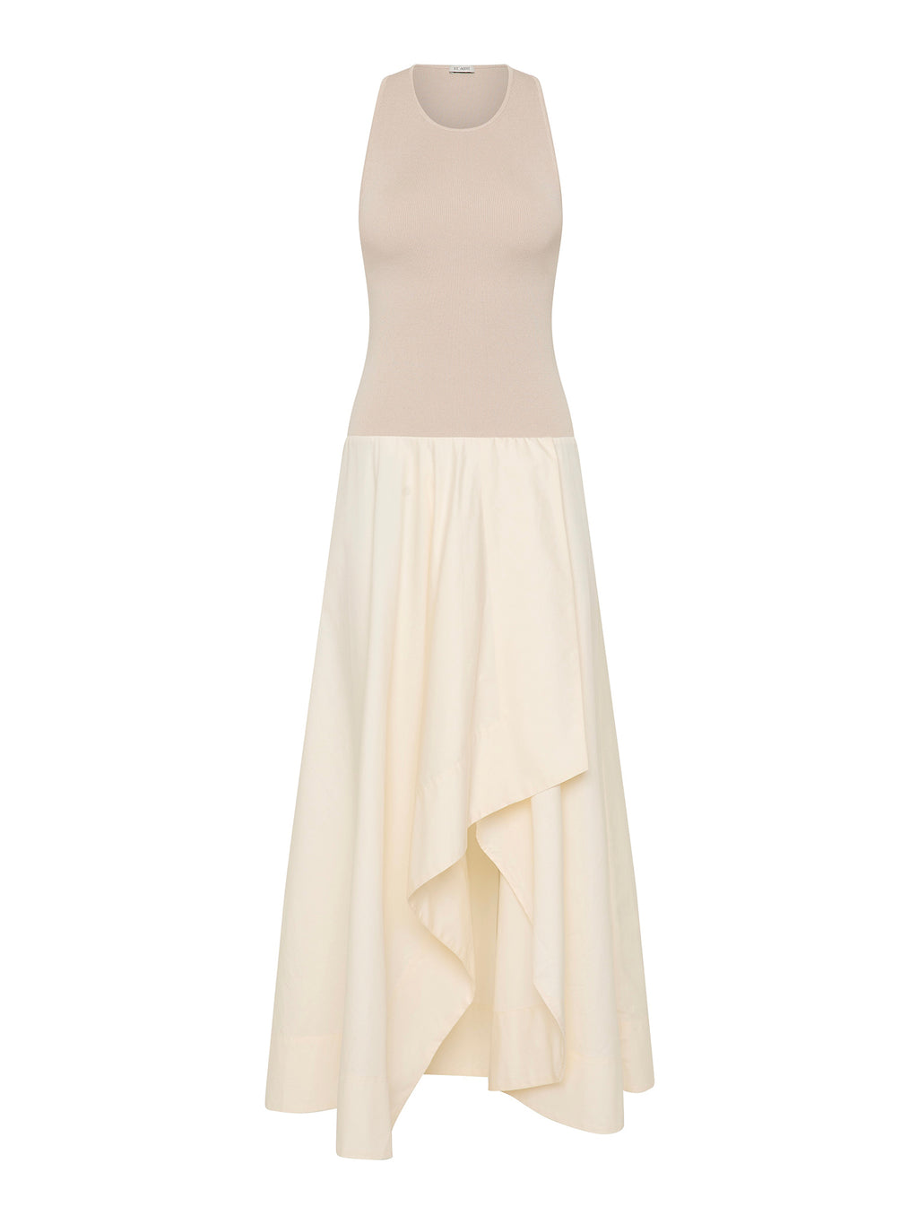 st agni asymmetric dress St. Agni Knit Bodice Asymmetrical Maxi Dress