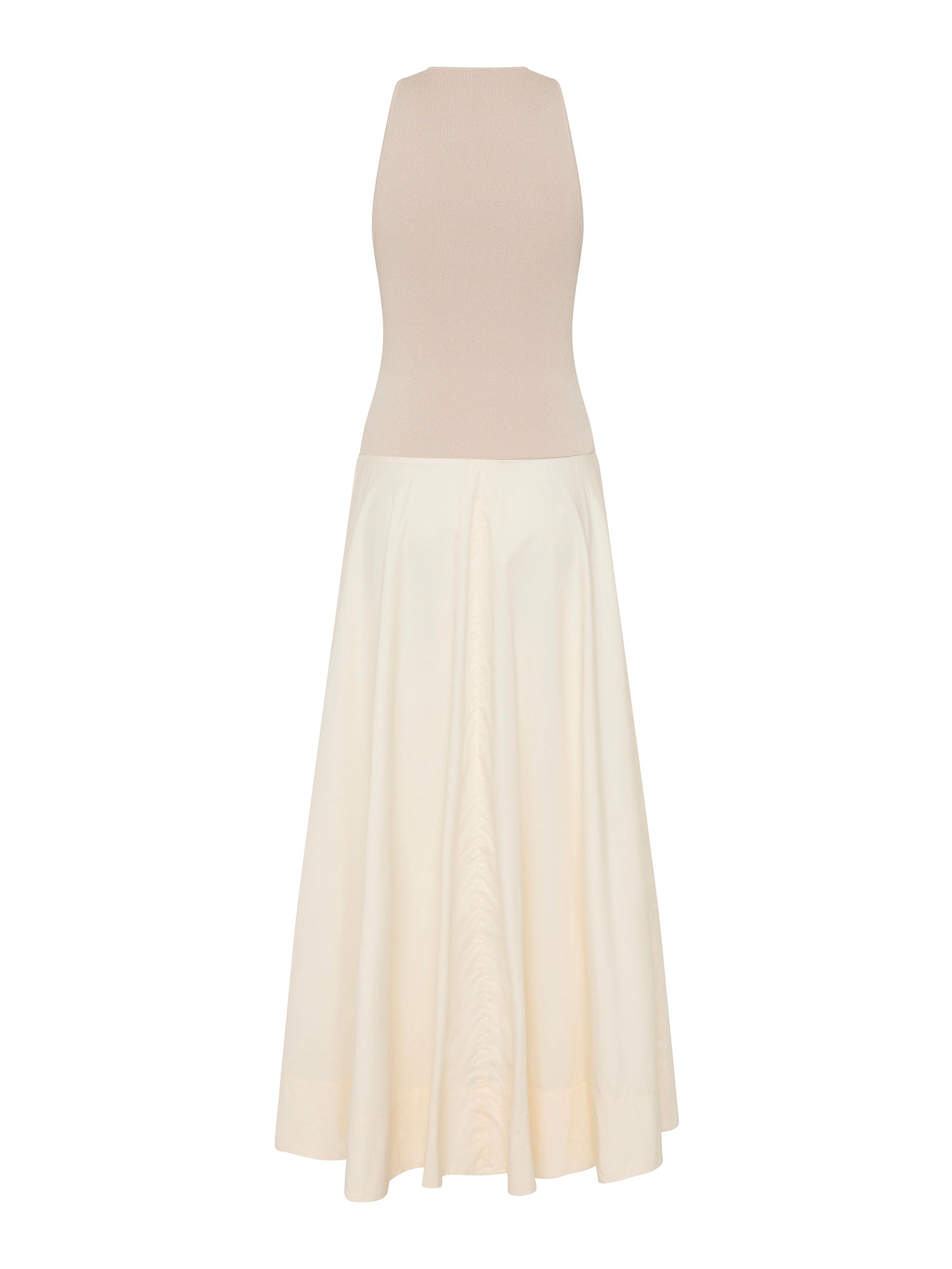 Knit Bodice Asymmetric Dress