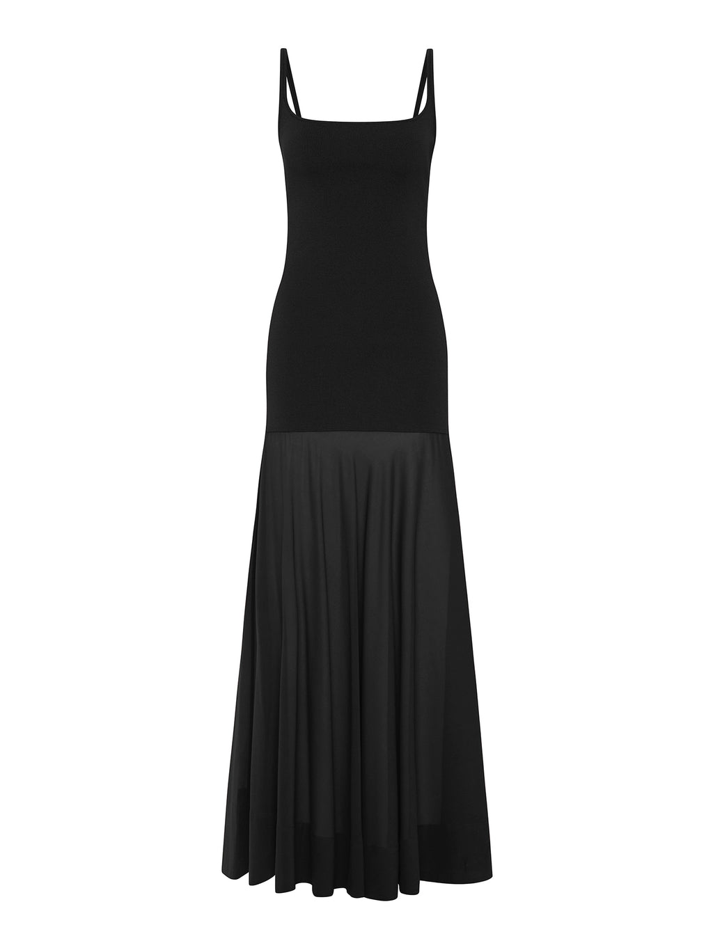St. Agni Sheer Silk Circle Hem Dress