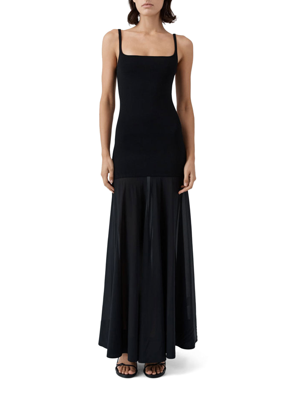 st agni mesh dress St. Agni Sheer Silk Circle Hem Dress