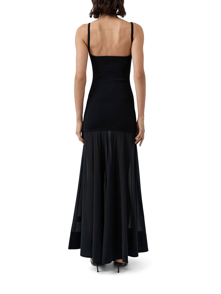 St. Agni Sheer Silk Circle Hem Dress