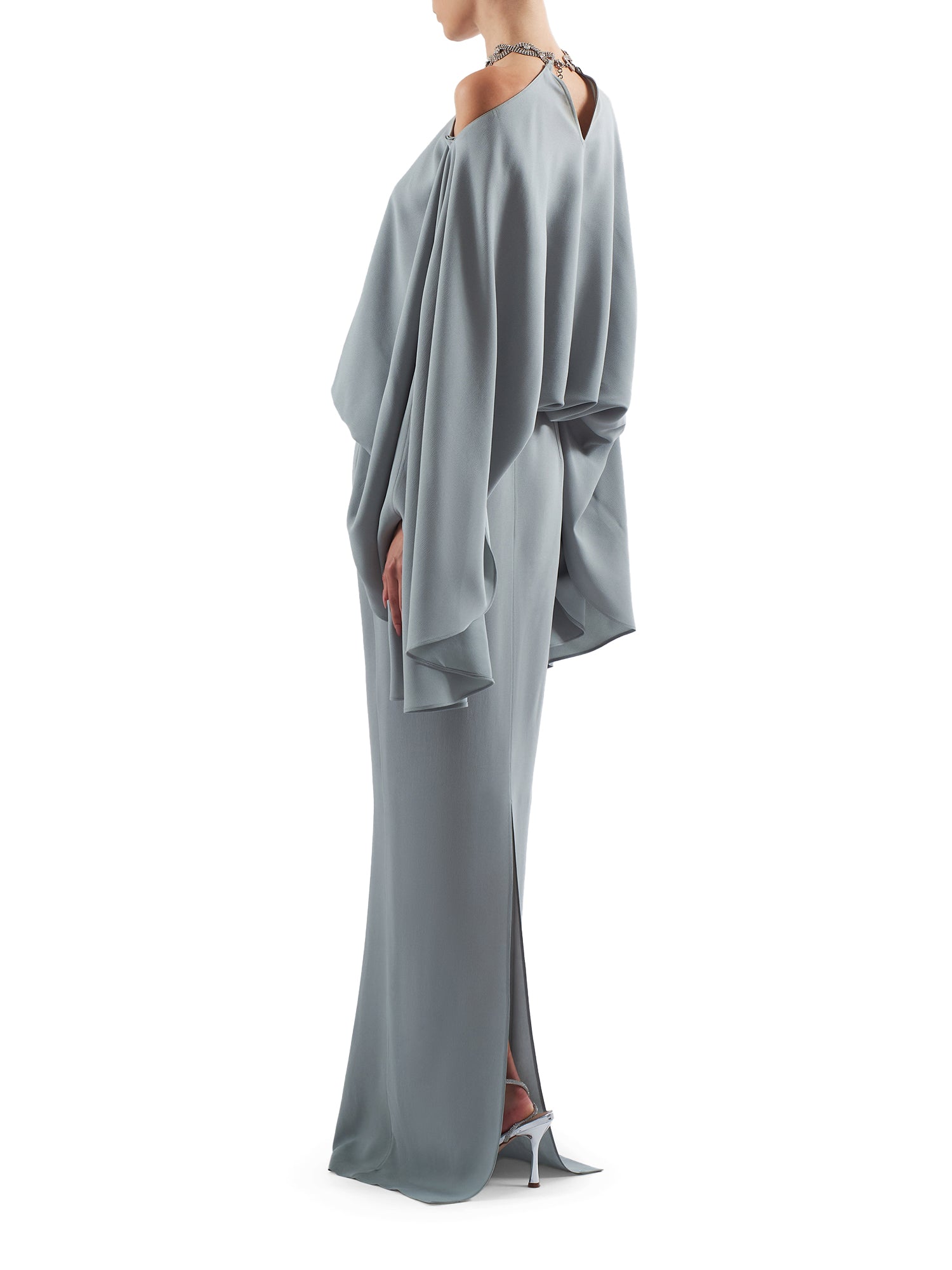 Cyclades Crystal Cold Shoulder Dress