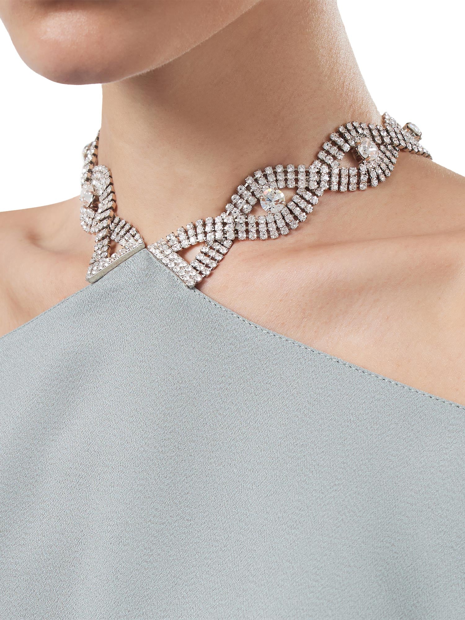 Cyclades Crystal Cold Shoulder Dress