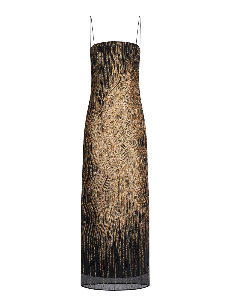 taller marmo gold dress Taller Marmo Dunaway Belted Tie-detailed Satin-trimmed Cady Maxi Dress - Women - Green Dresses
