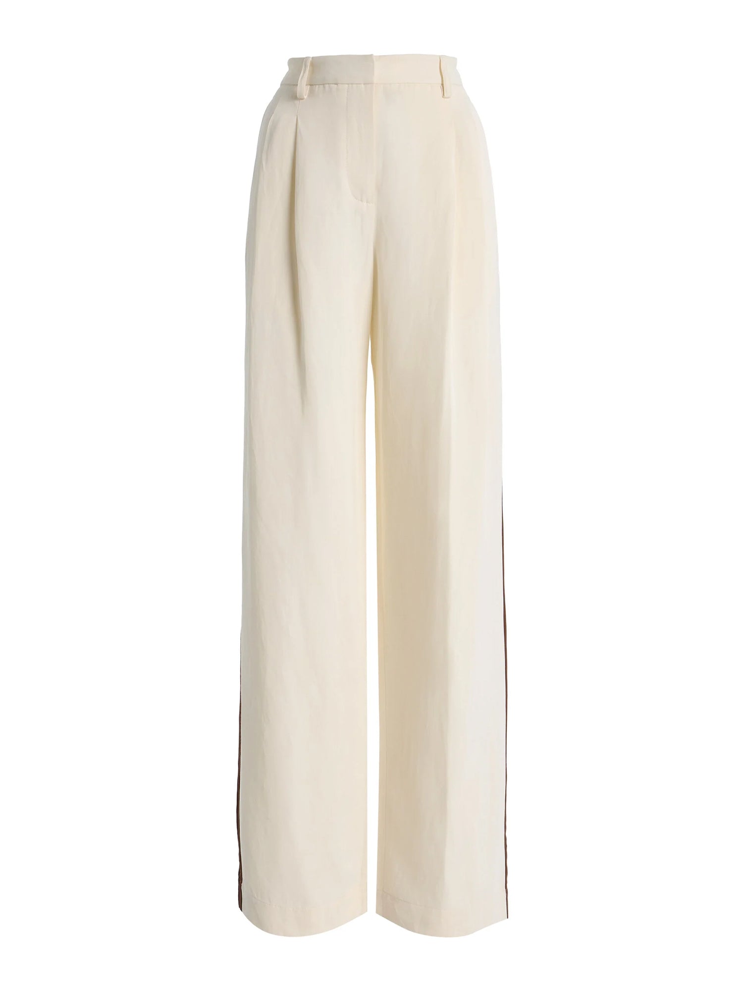 Sulli Pants with Tux in Coated Viscose Linen