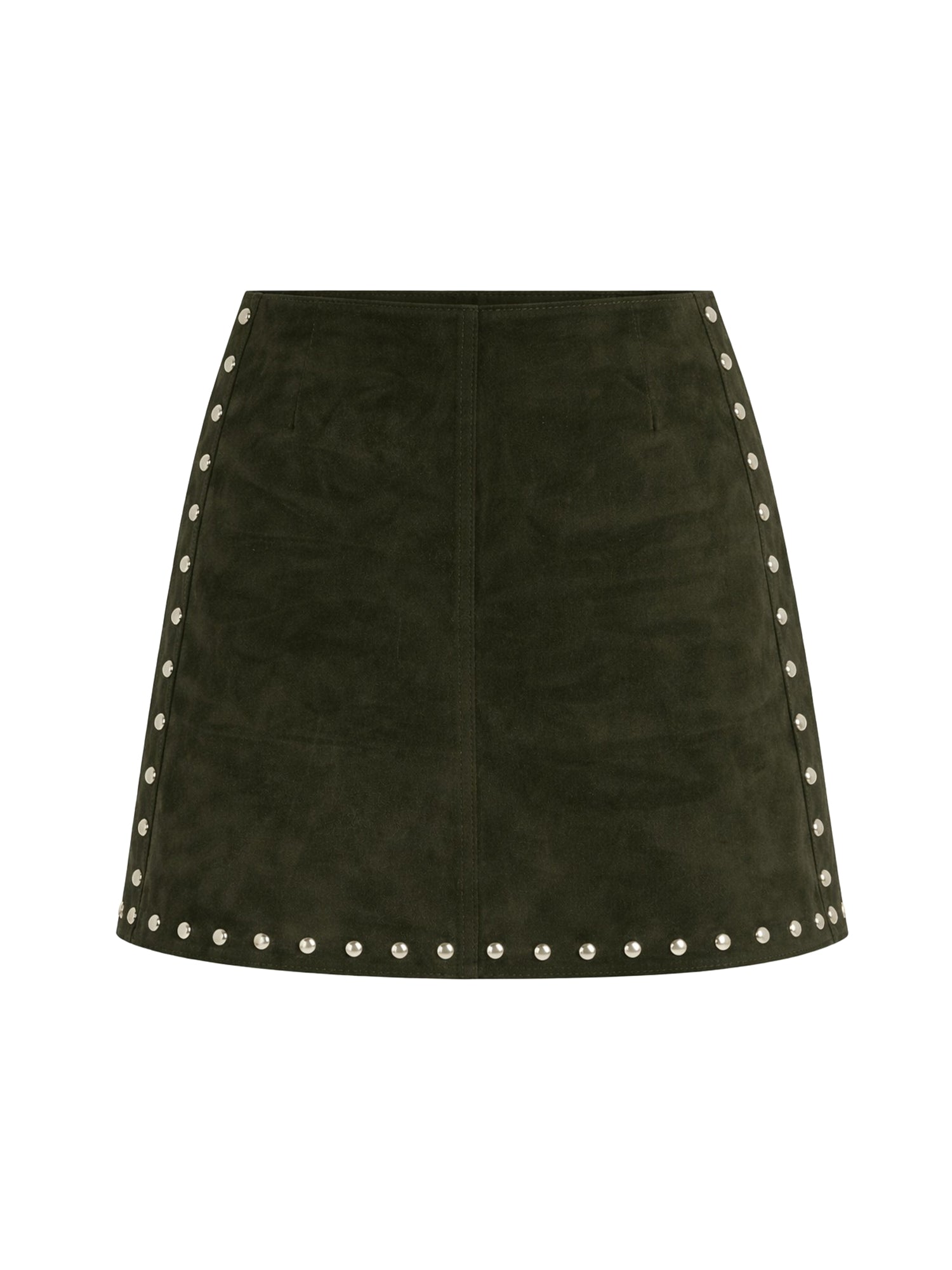 Suede Studded Tellier Mini Skirt