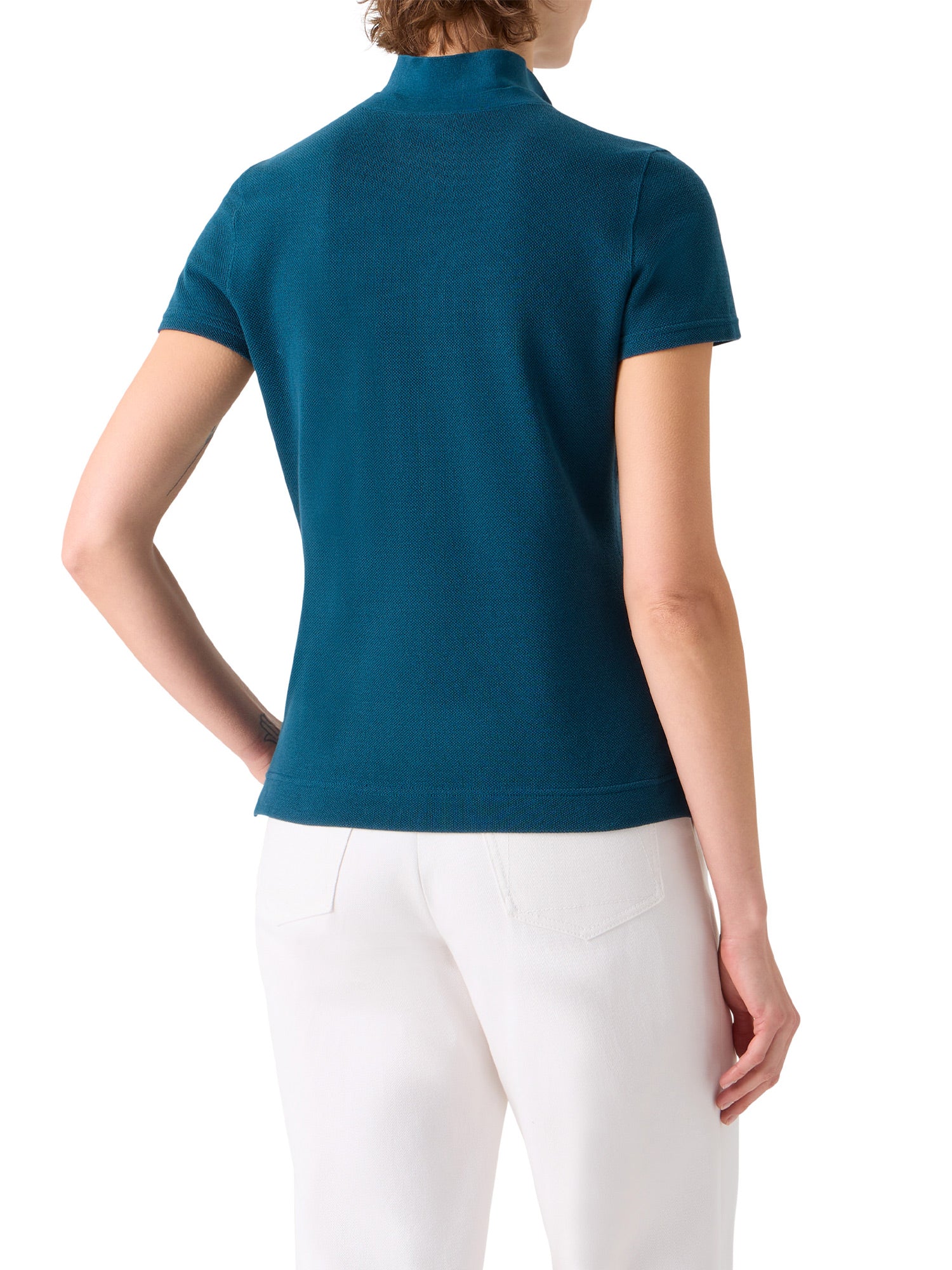 Fitted Cotton Piqué Polo Shirt