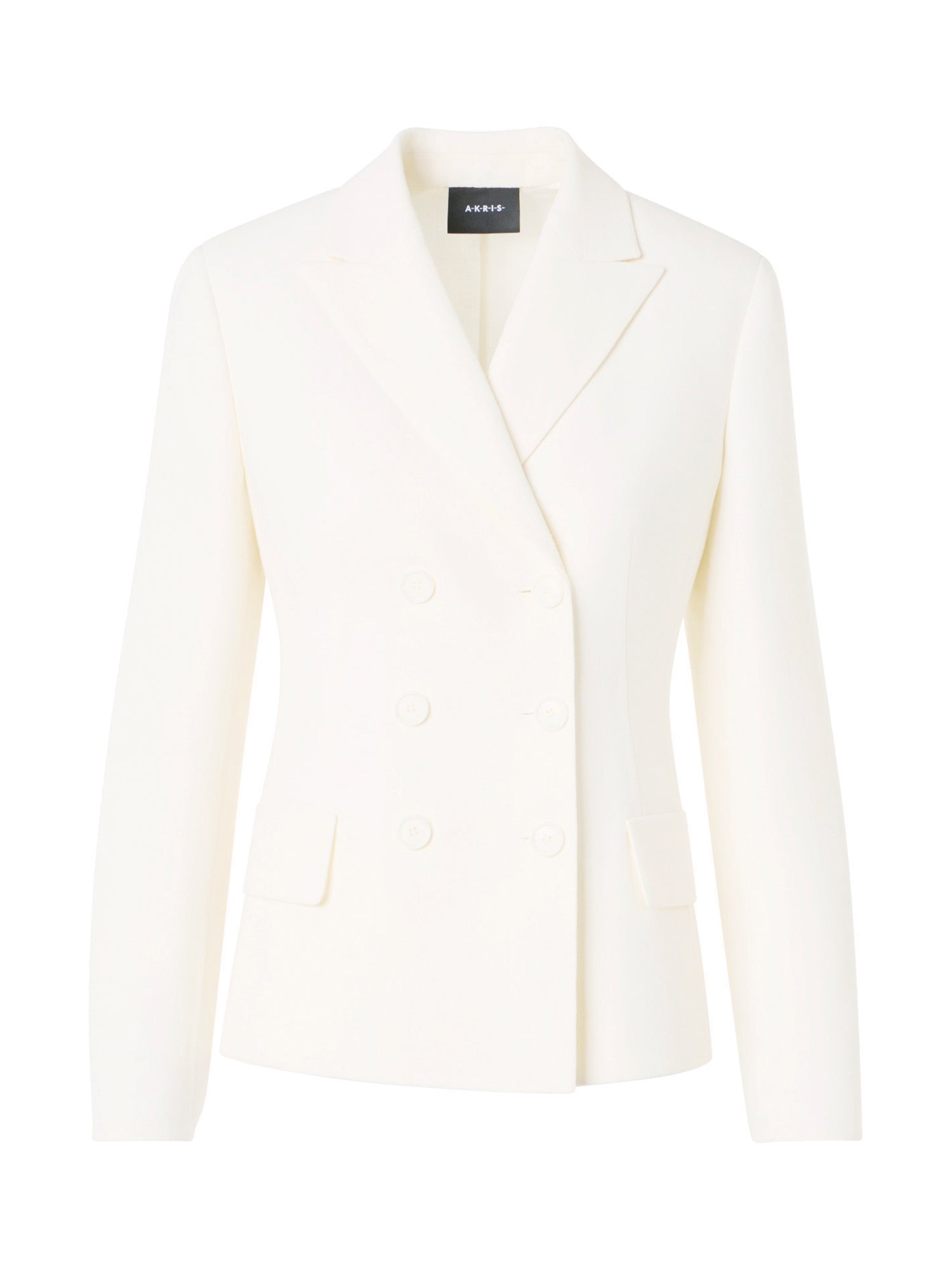 Hannah Fitted Double-Breasted Linen Wool Jacket