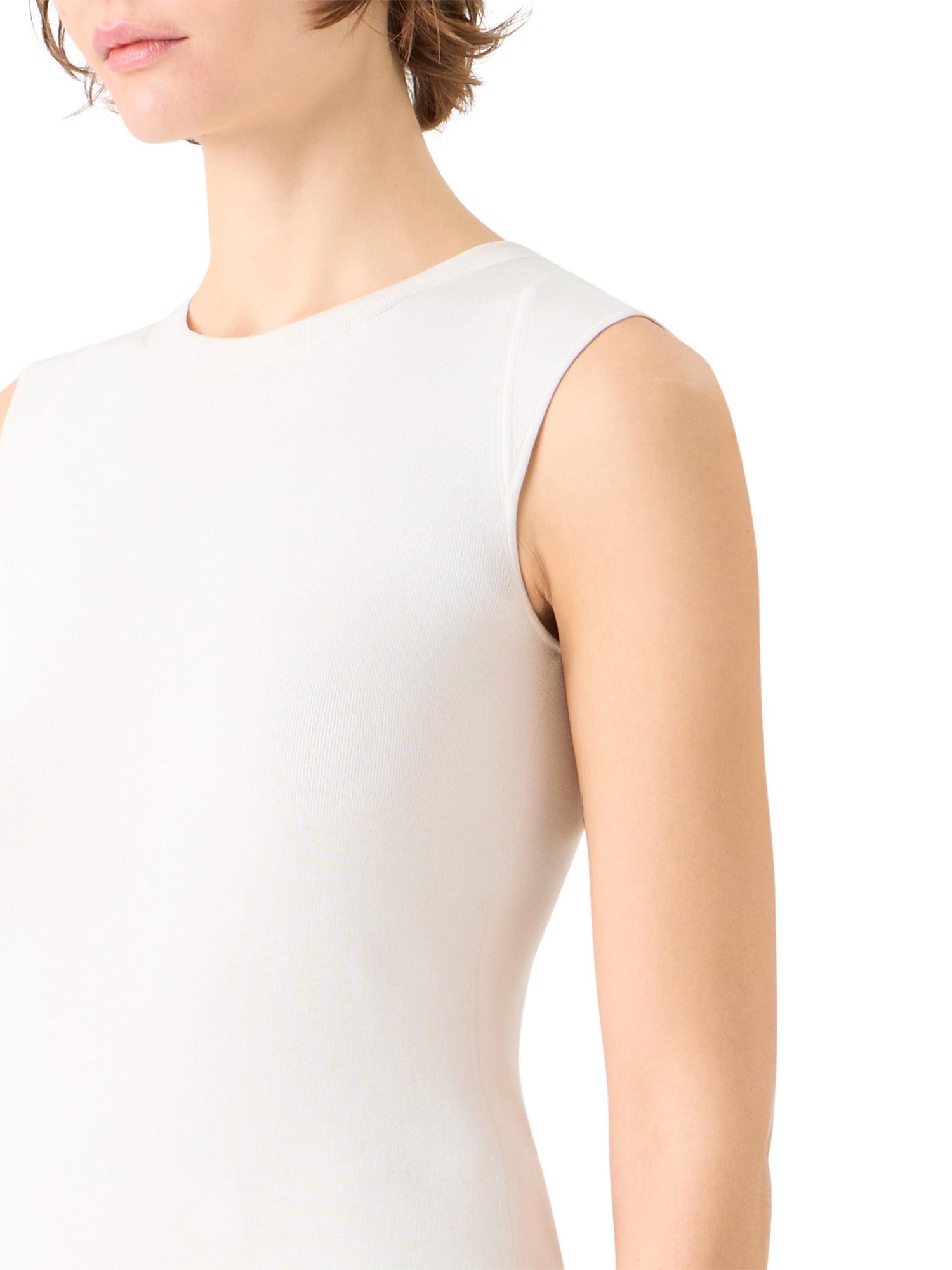 Silk Stretch Sleeveless Knit Top