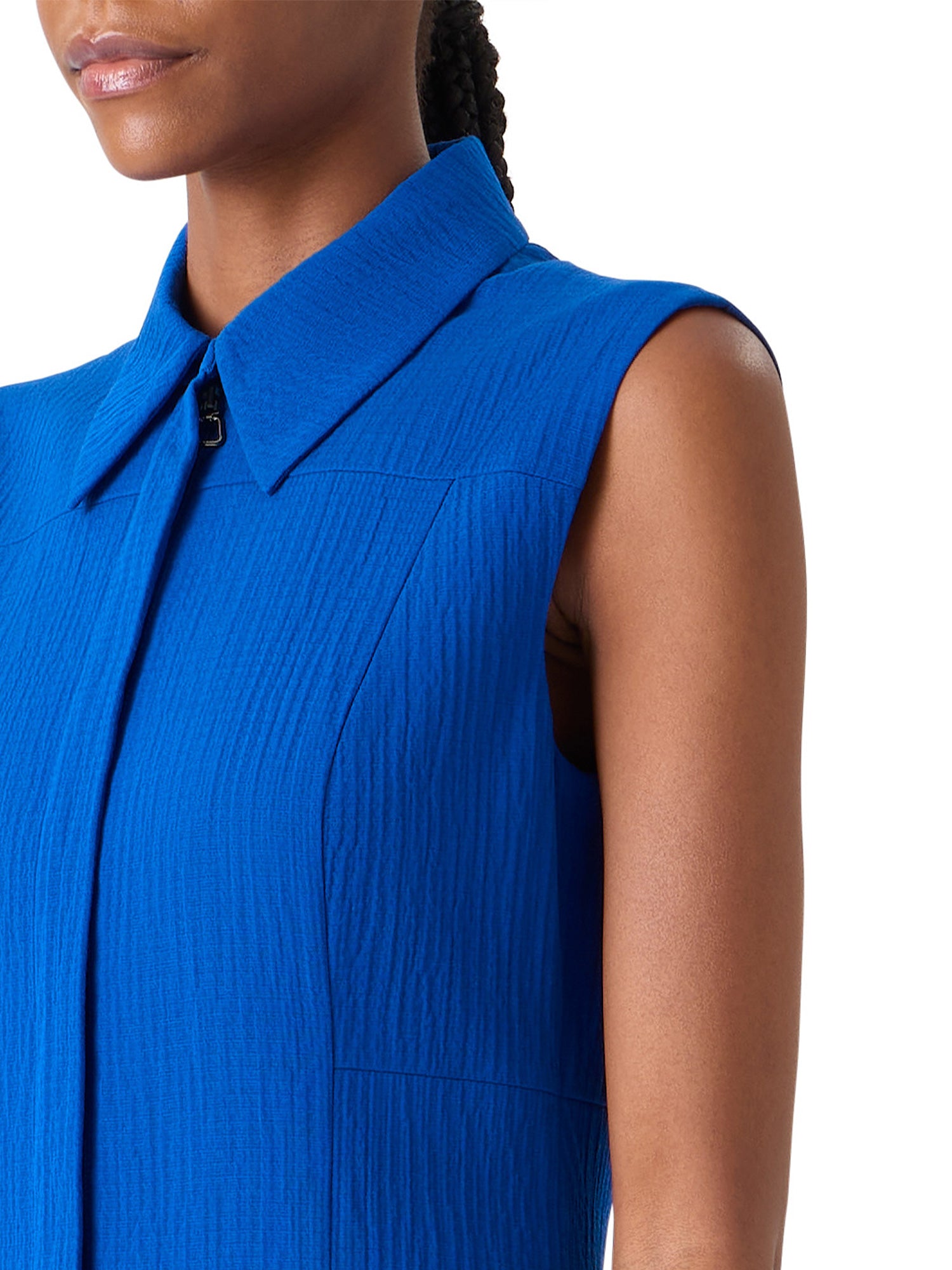 Structured Cotton Silk Midi Shirtdress