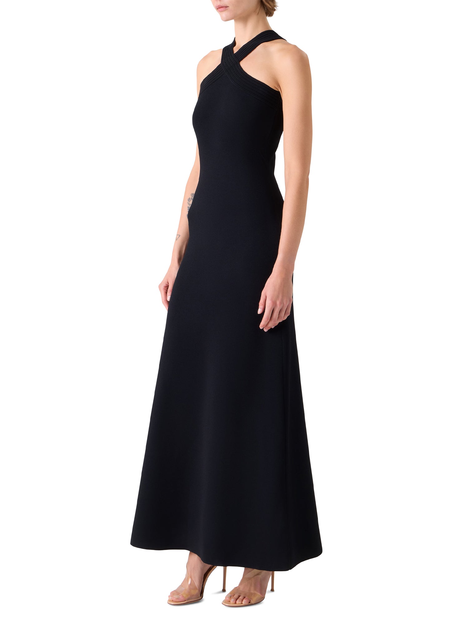 Sleeveless Knit Halter Midi Dress
