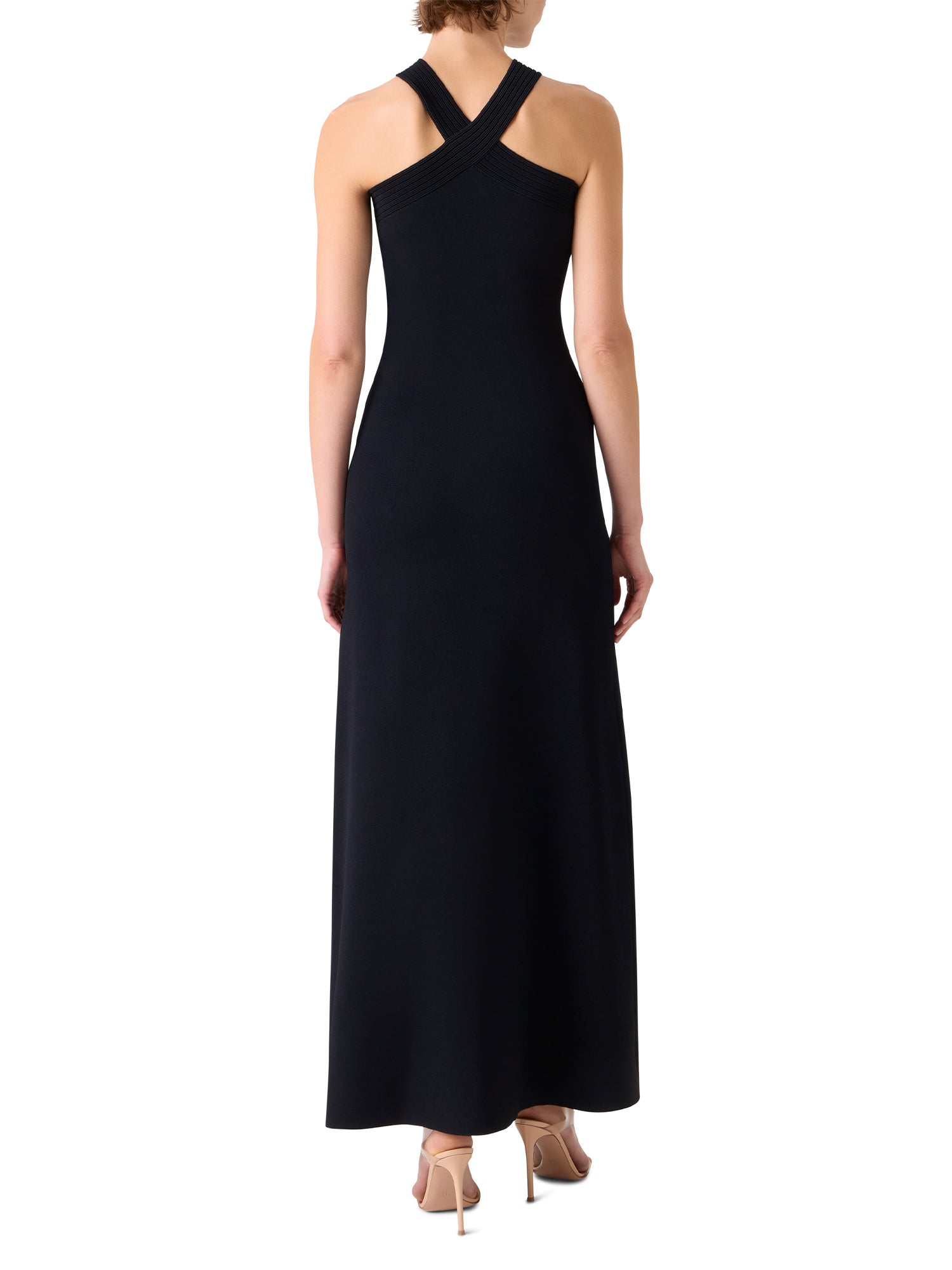 Sleeveless Knit Halter Midi Dress