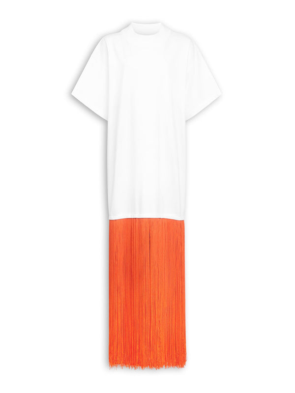 Fringed Cotton T-Shirt