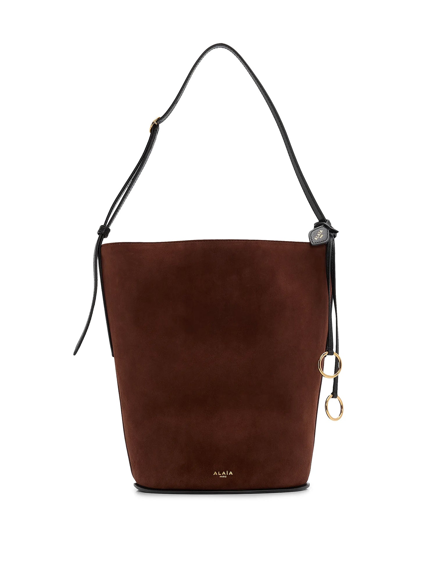 Small Suede Hip Bucket Bag