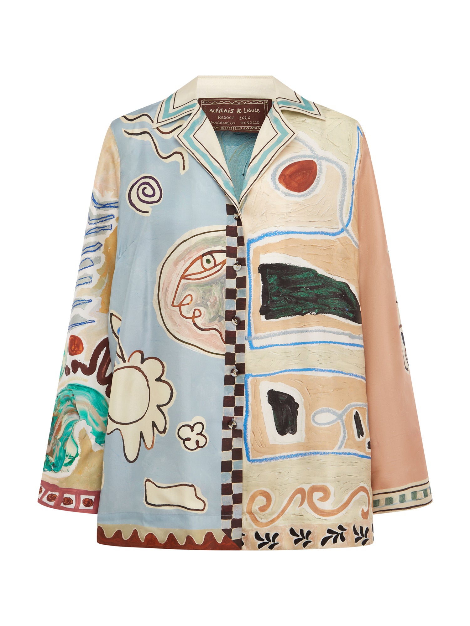 Michelle Silk Long-Sleeve Shirt