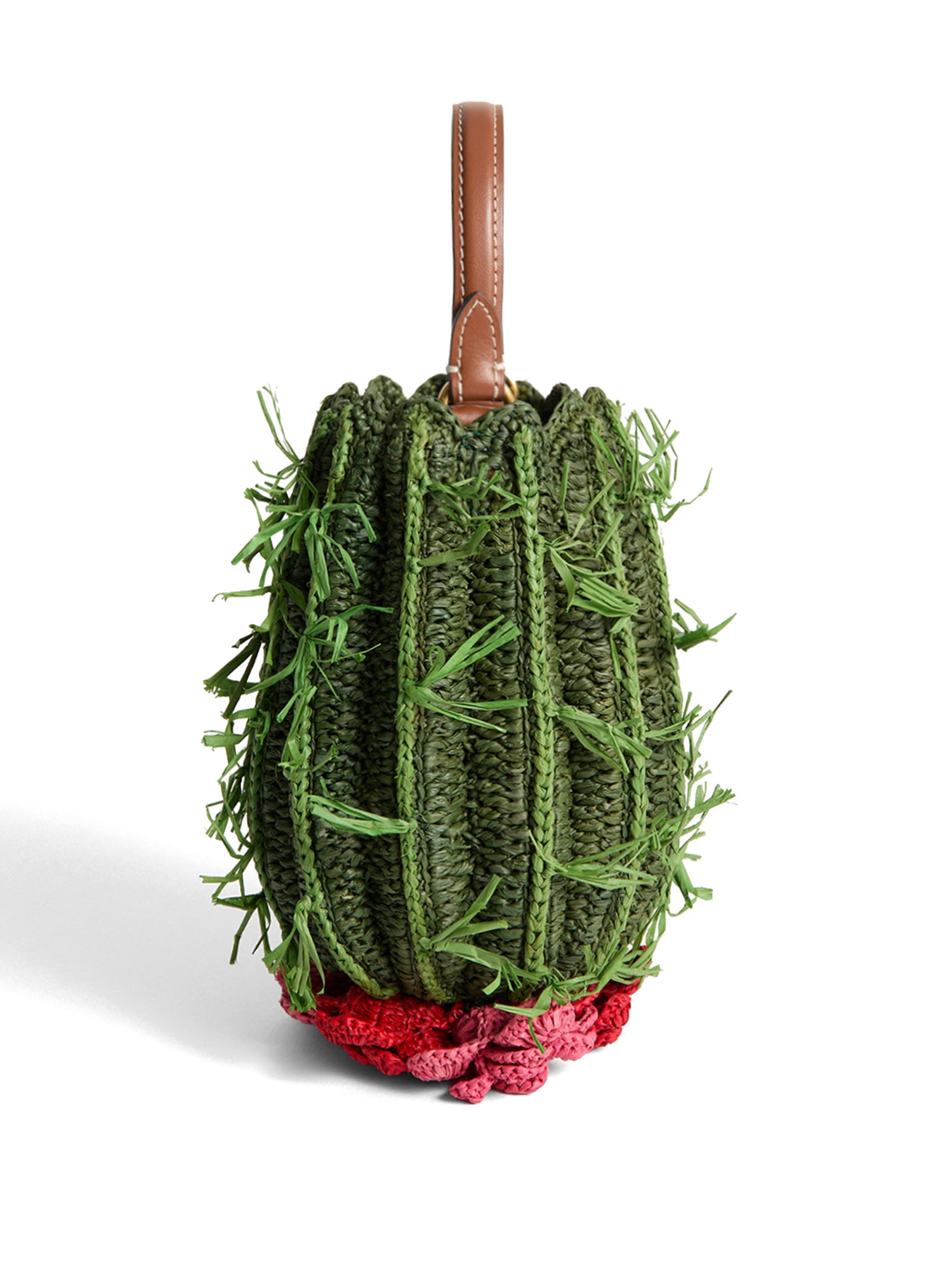 Raffia Cactus Crossbody Bag