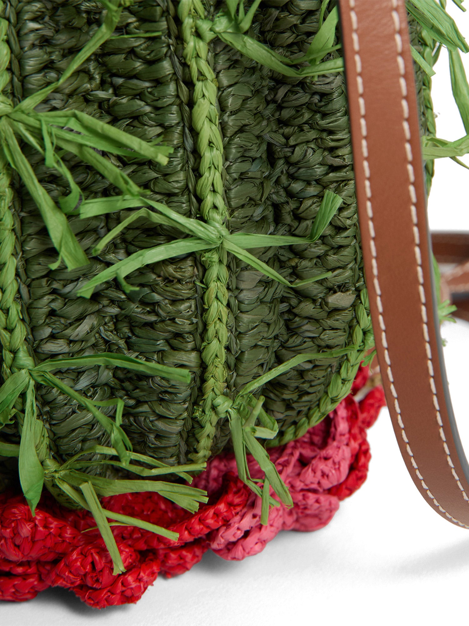 Raffia Cactus Crossbody Bag