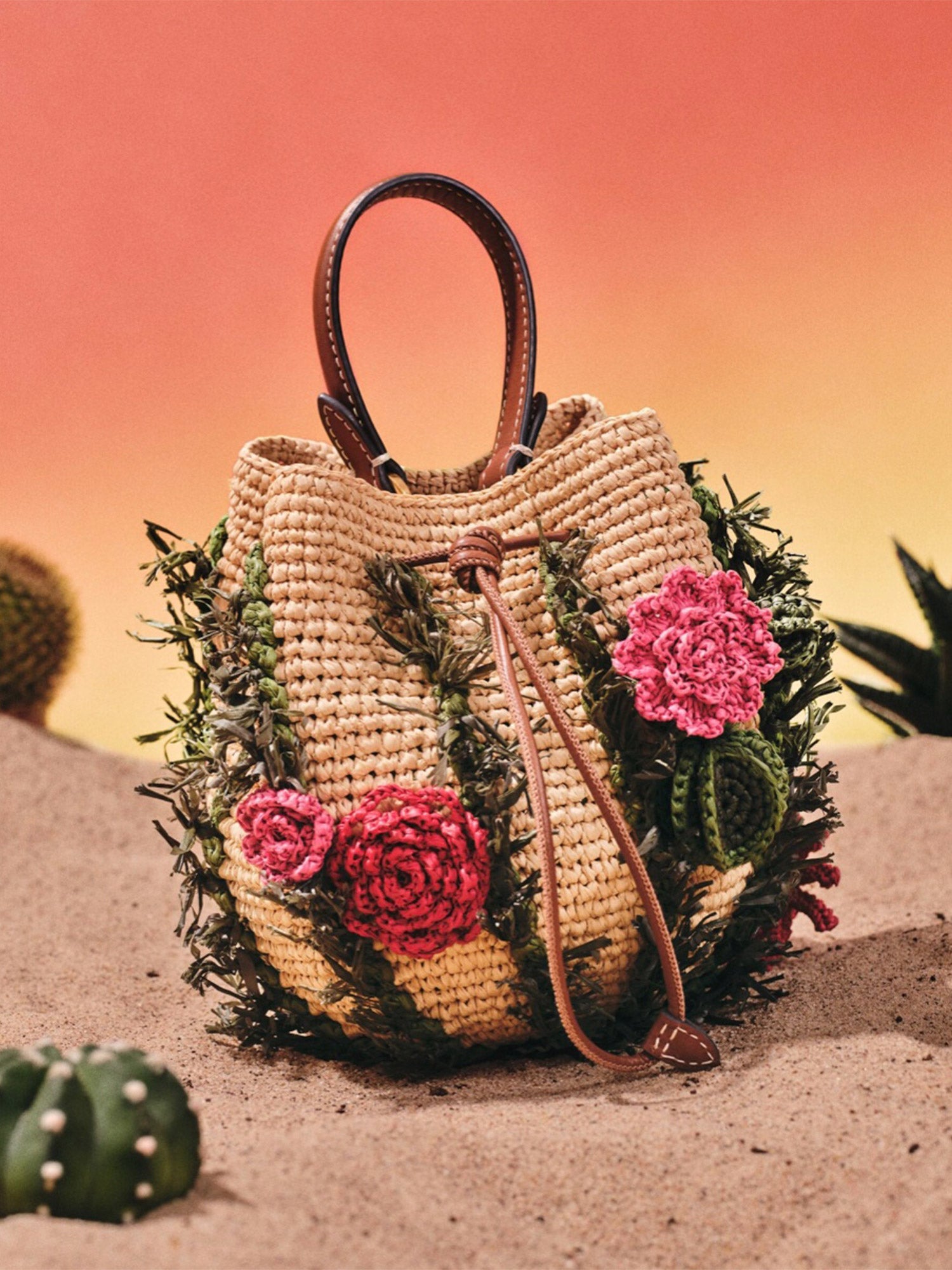 バッグ Bohemians/GARDEN LINEN CA CROSS BAG Anya Hindmarch | Raffia Cactus Crossbody Bag – Kirna Zabête