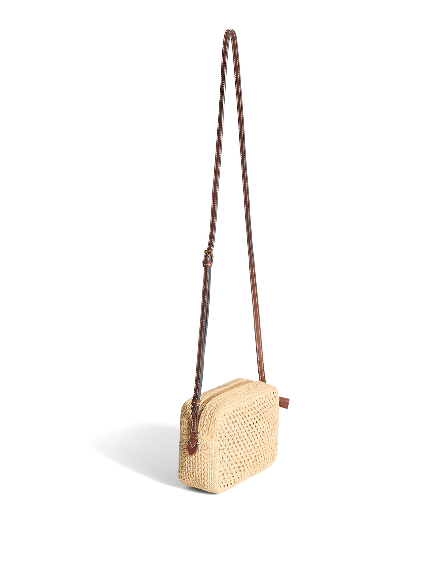 Raffia Eyes Crossbody Bag