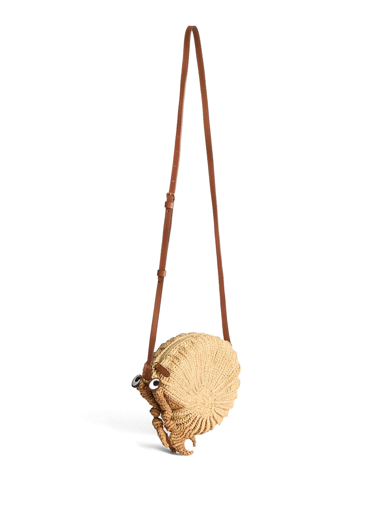 Raffia Hermit Crab Crossbody Bag