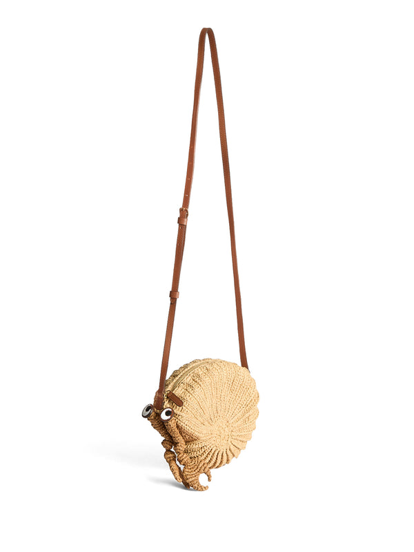 Raffia Hermit Crab Crossbody Bag