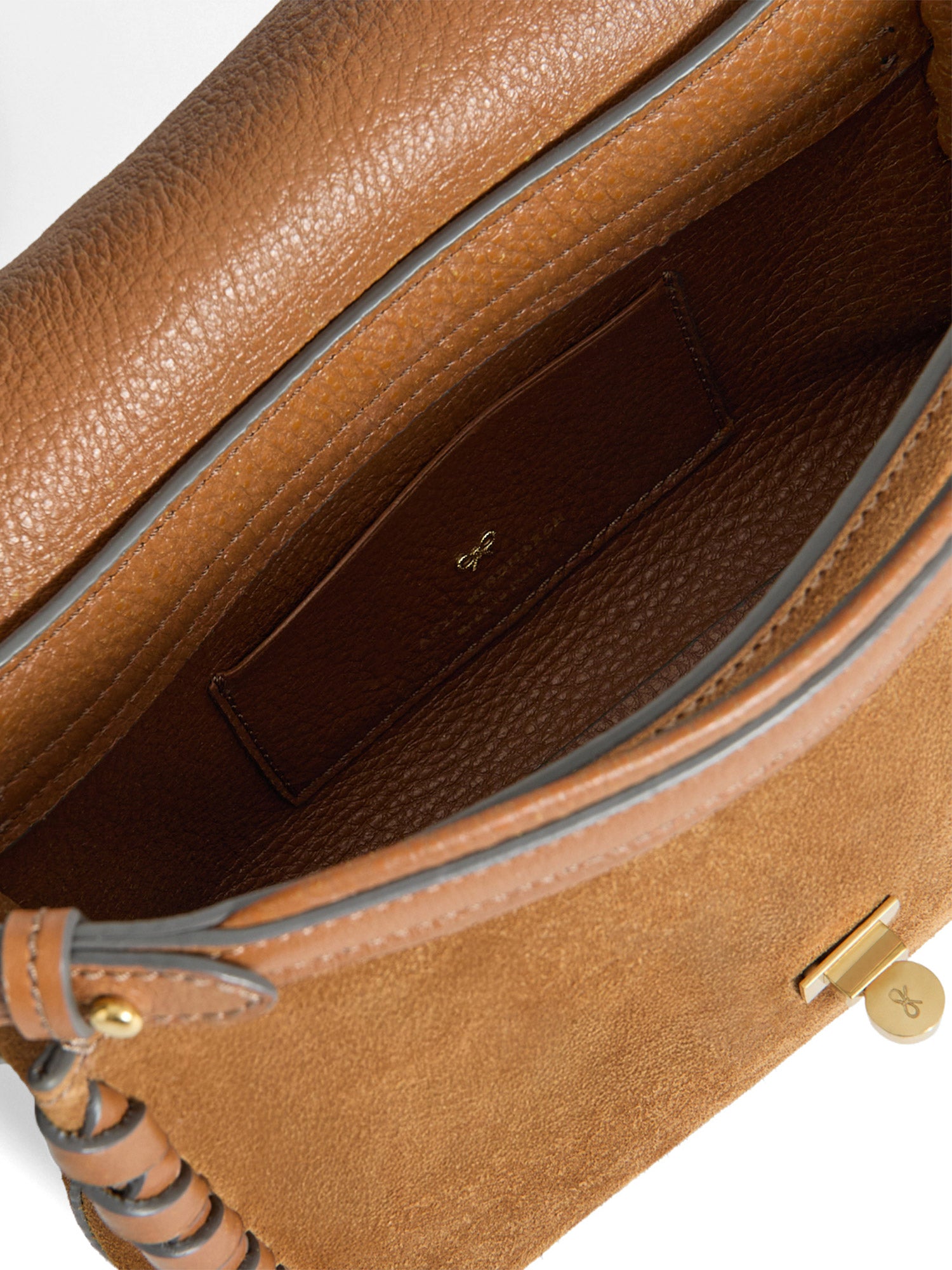 Mortimer Suede Whipstitch Crossbody Bag