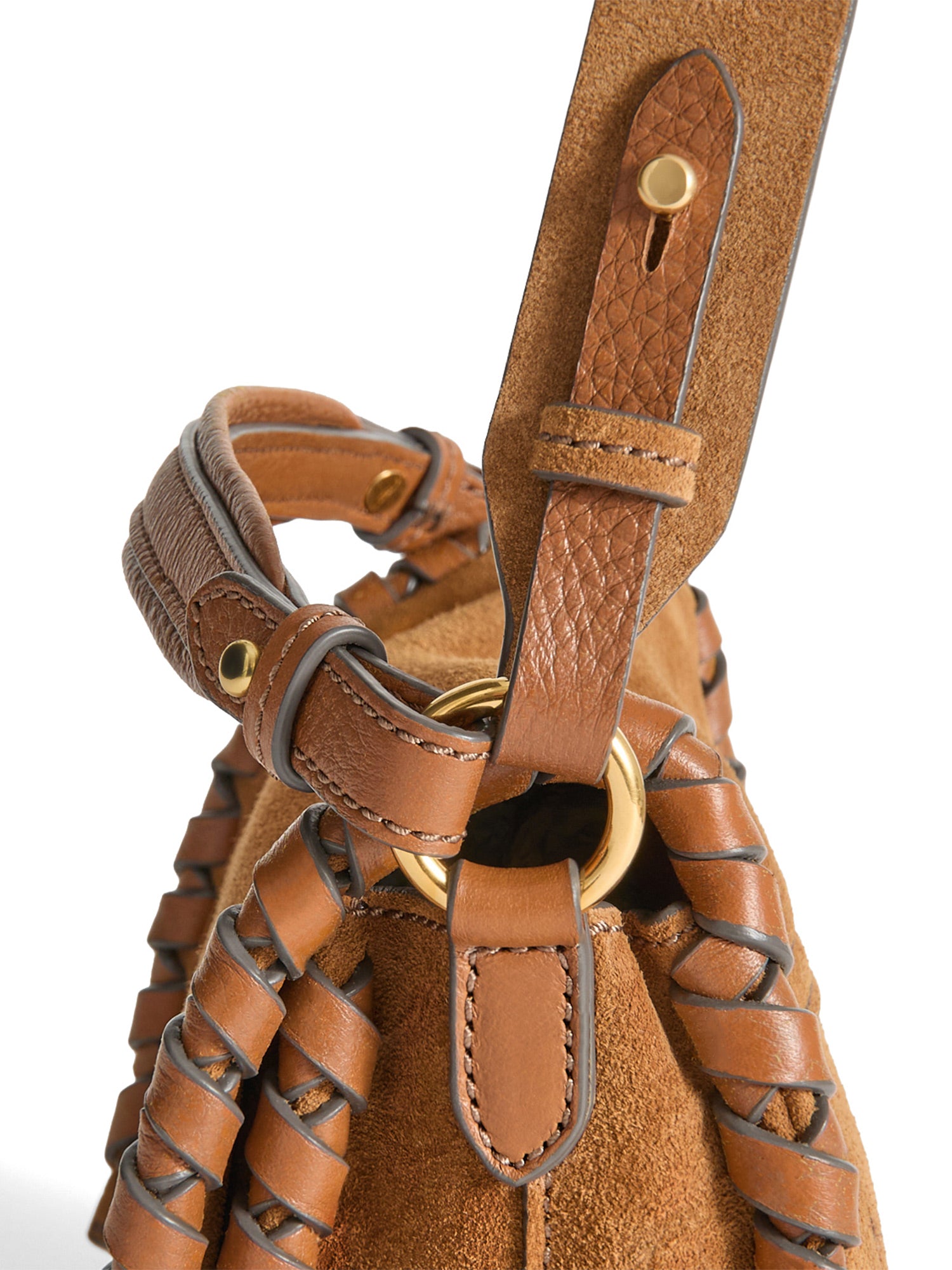 Mortimer Suede Whipstitch Crossbody Bag