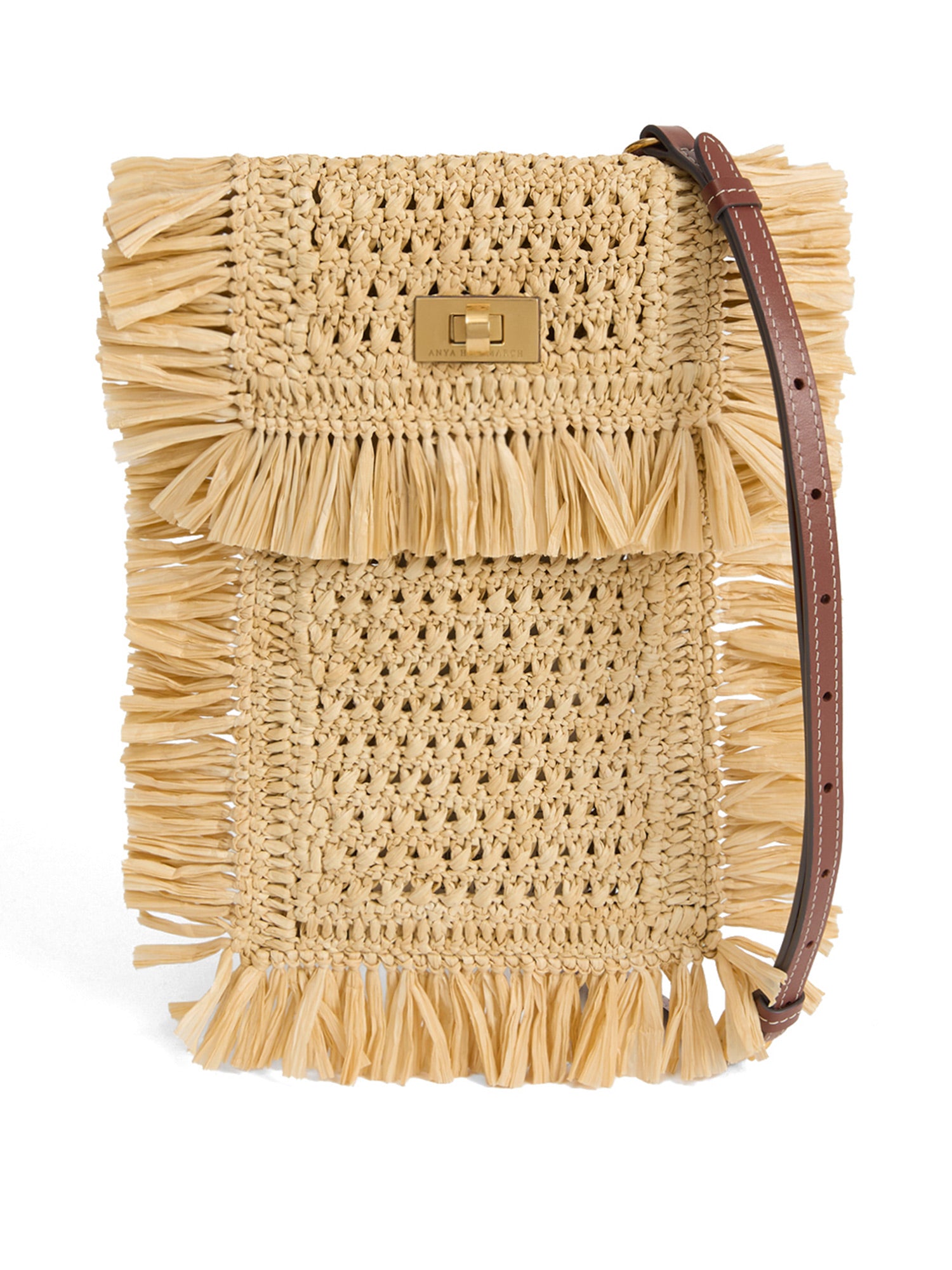 Raffia Crossbody Phone Pouch