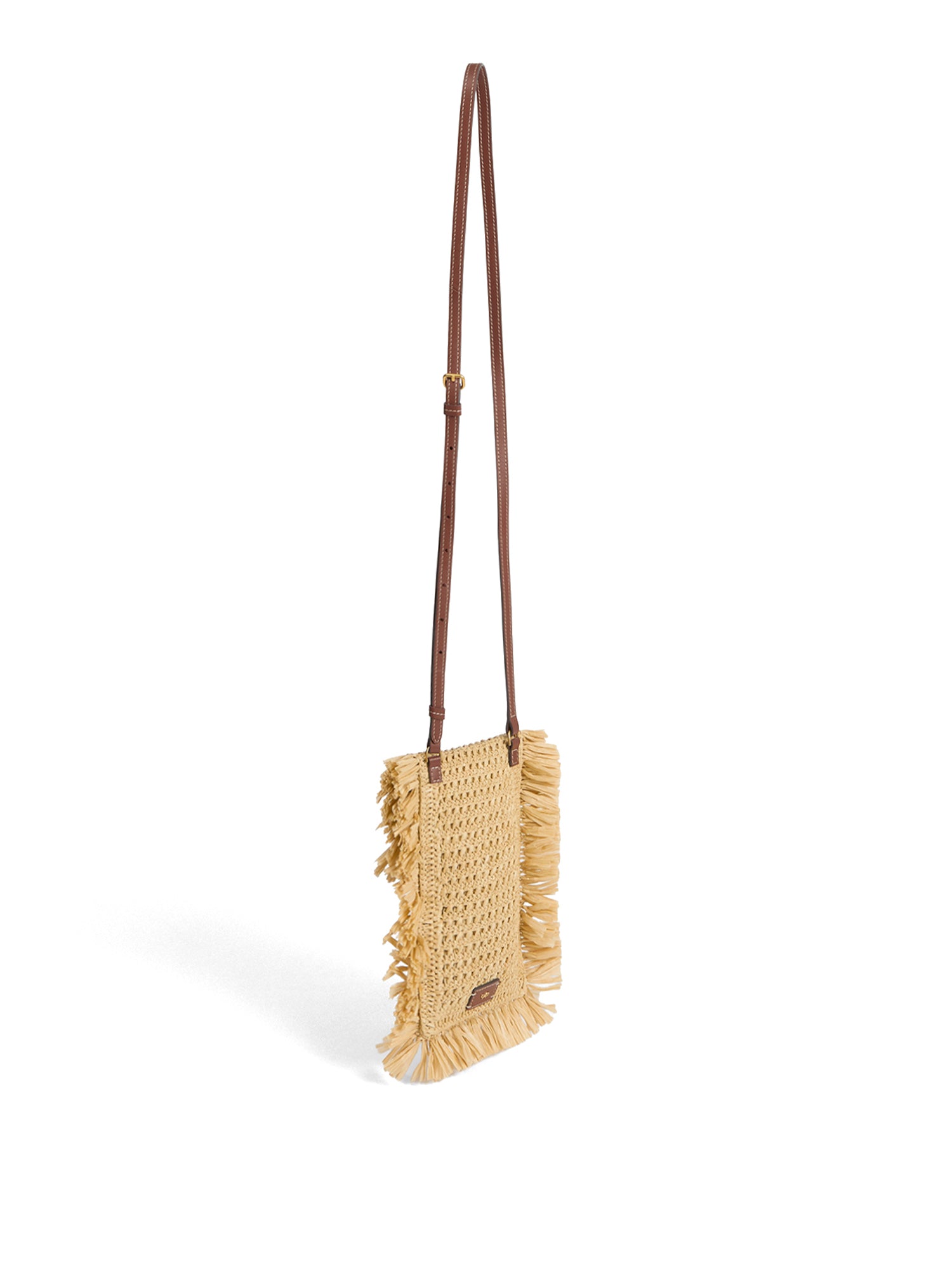 Raffia Crossbody Phone Pouch