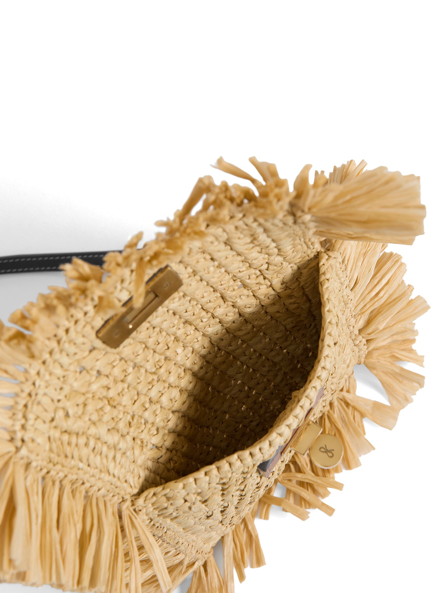 Raffia Crossbody Phone Pouch
