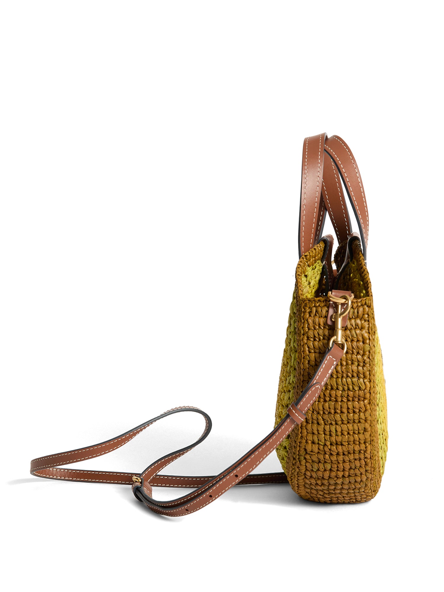 Raffia Small Round Bow Tote
