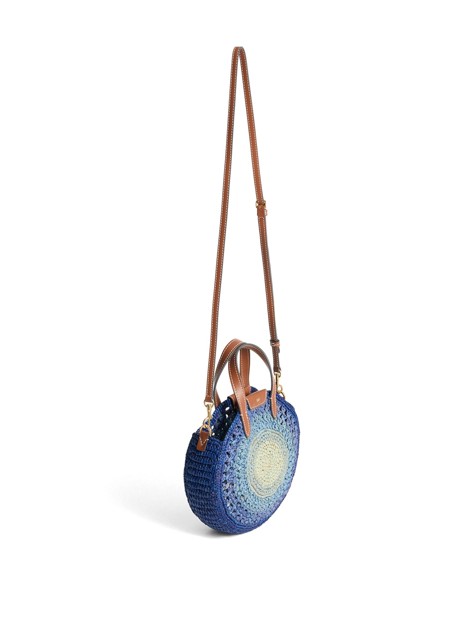 Raffia Small Round Bow Tote