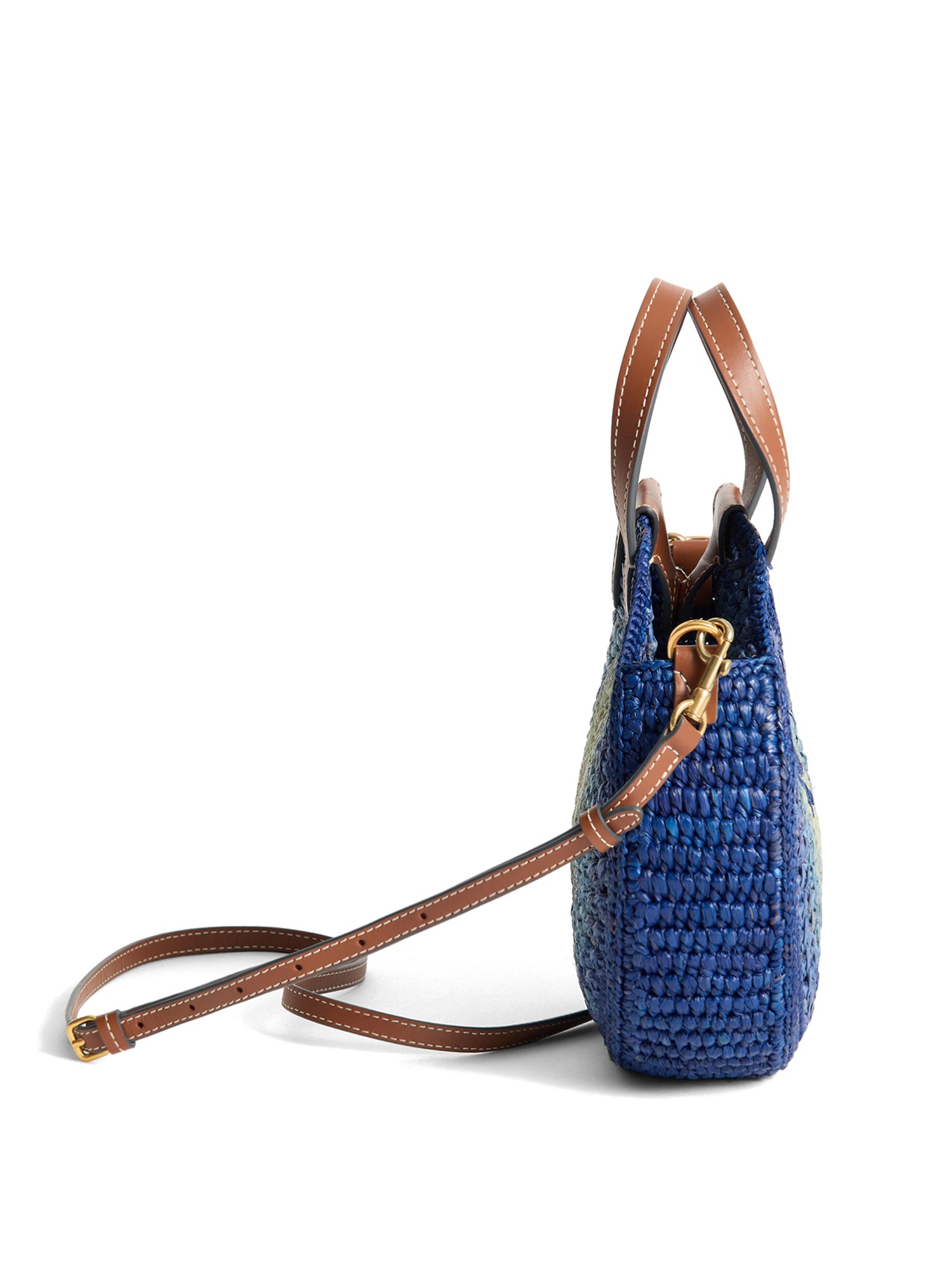 Raffia Small Round Bow Tote