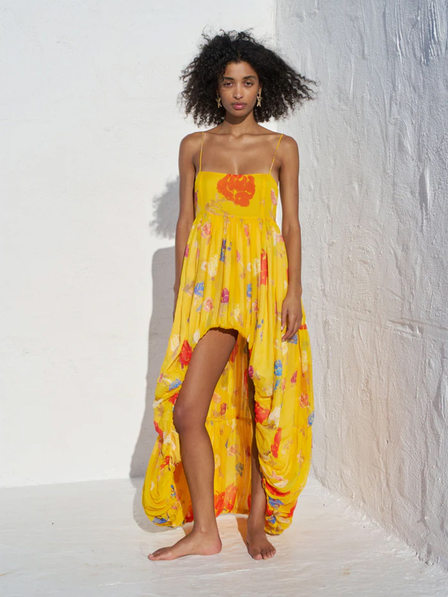 Isabelle High-Low Silk Gown