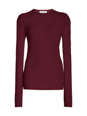 Browning Cashmere-Silk Knit Sweater - BORDEAUX / M